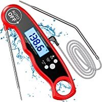 Cocoda Termometro Cocina- 6.5&quot- Sonda Doble y 40&quot- Cable Largo- 2 Segundos Lectura Instantánea- Pantalla LCD…